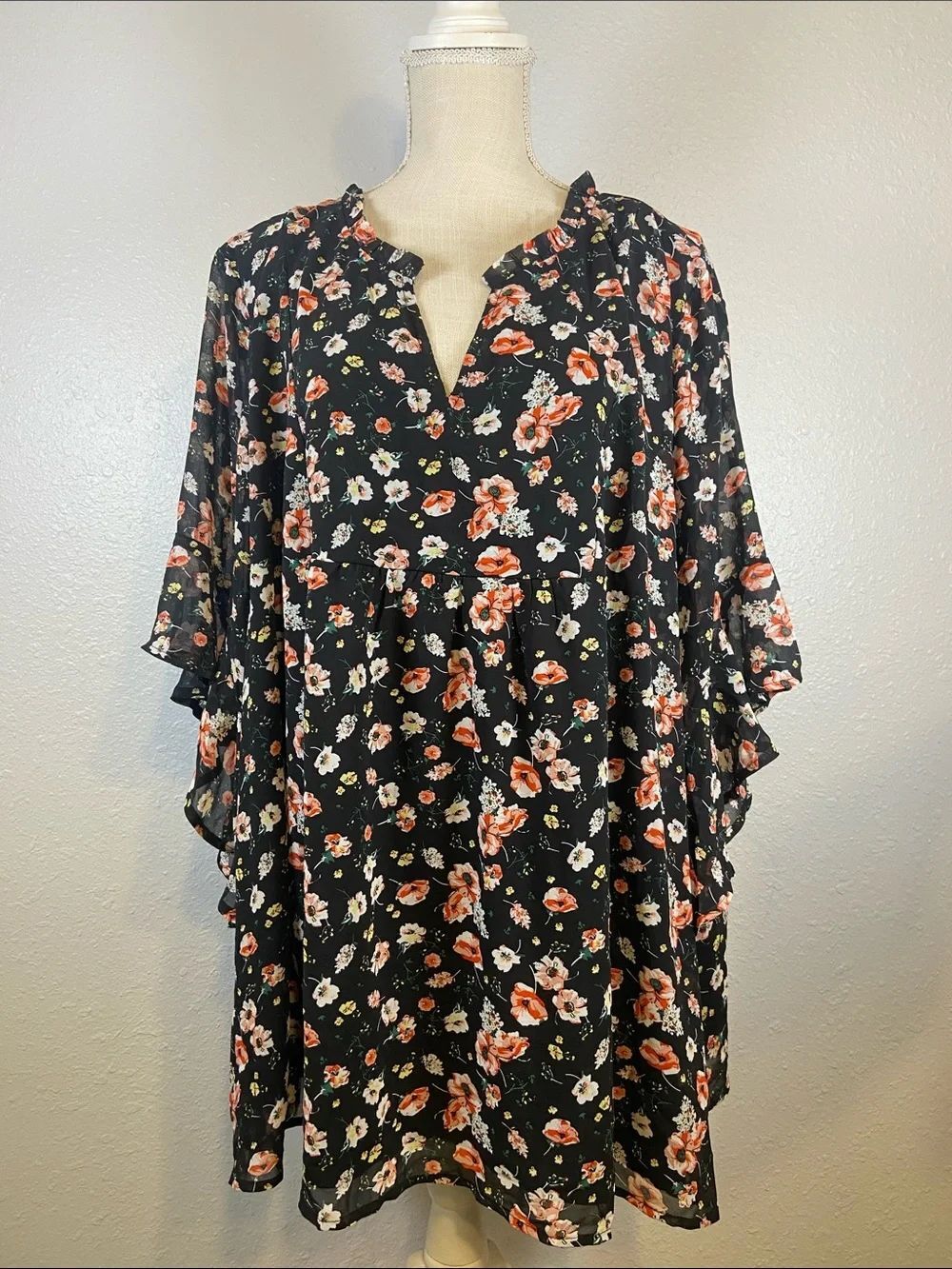 BloomChic Cottagecore Soft Romantic Gypsy Classic Floral Print Blouse Sz 26 NEW